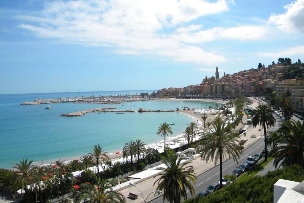 App Le Rocazur Avec Piscine Et Parking En Bord De Mer A 500M Du Centre Ville Menton Luaran gambar